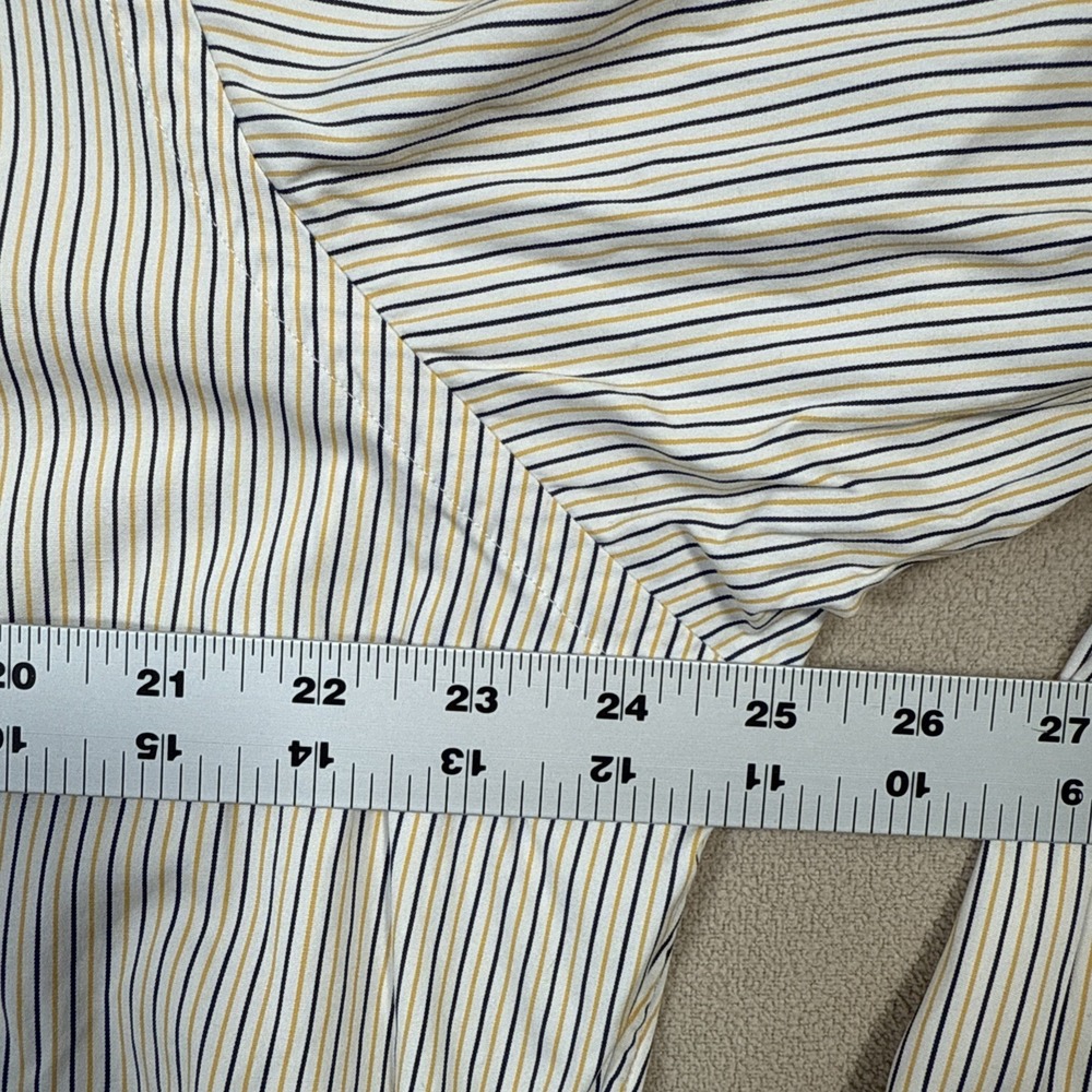 Polo Ralph Lauren Regent Custom Fit L/S Yellow Strip Button Dwn Shirt 17.5 34/35 - Picture 6 of 9